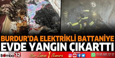 Elektrikli battaniye evde yangın çıkarttı