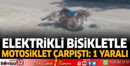 Elektrikli motosiklet ile motosiklet çarpıştı 