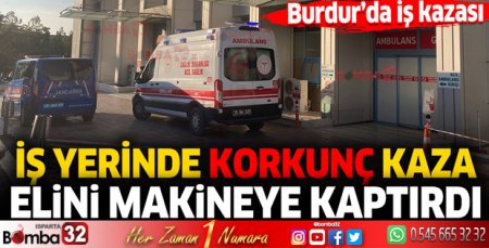 Elini çim biçme makinesine kaptırdı!