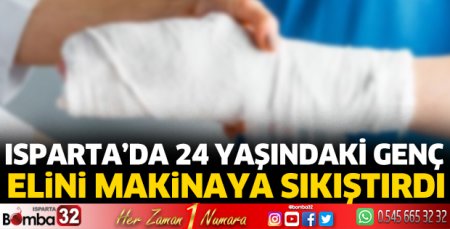 Elini makinaya sıkıştırdı