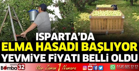 Elma hasadında yevmiye fiyatı belli oldu