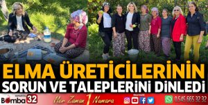 Elma üreticilerinin sorun ve taleplerini dinledi
