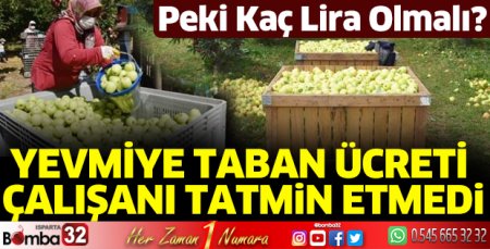 Elmada yevmiye tatmin etmedi 