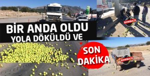 Elmalar yola döküldü ve