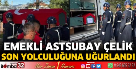Emekli astsubay son yolculuğuna uğurlandı