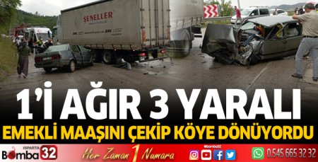 Emekli maaşını çekip köye dönüyordu: 1'i ağır 3 yaralı