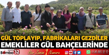 Emekliler gül bahçelerinde