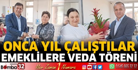 Emeklilere veda töreni