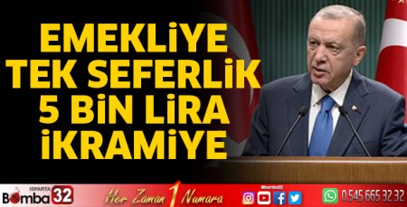 Emekliye tek seferlik 5 Bin lira ikramiye