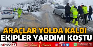 EMNİYET EKİPLERİ YOLDA KALANLARIN YARDIMINA KOŞTU