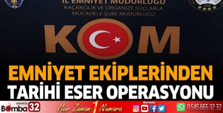 Emniyet ekiplerinden tarihi eser operasyonu