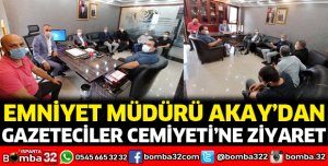 Emniyet Müdürü Akay'dan Gazeteciler Cemiyetine ziyaret