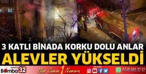 Emre Mahallesinde ev yangını
