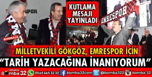EMRESPOR'UN TARİH YAZACAĞINA İNANIYORUM