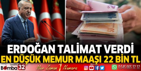 En düşük memur maaşı 22 bine yükseldi