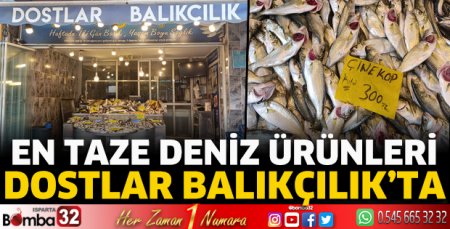 En taze deniz ürünleri Dostlar Balıkçılık'ta