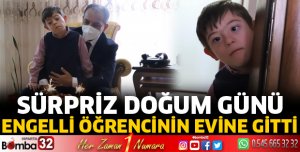 Engelli öğrenciye sürpriz yaptı