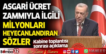 Erdoğan asgari ücret zammıyla ilgili konuştu