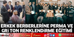 Erkek berberlerine perma ve gri ton renklendirme eğitimi