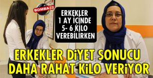 ERKEKLER DİYET SONUCU DAHA RAHAT KİLO VERİYOR