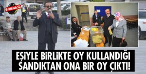 EŞİYLE BİRLİKTE OY KULLANDIĞI SANDIKTAN ONA BİR OY ÇIKTI!