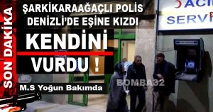 Eşiyle tartışan polis ölmek istedi