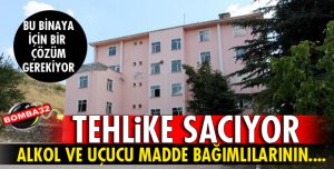 ESKİ HASTANE BİNASI TEHLİKE SAÇIYOR