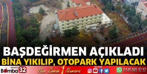 Eski huzurevi binası yıkılıyor