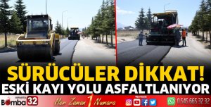 Eski kayı yolu asfaltlanıyor