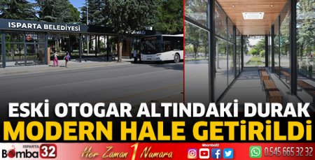 Eski otogar altındaki otobüs durağı modern hale getirildi 