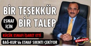ESNAF İÇİN TALEP!