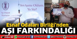 Esnaf Odaları Birliği'nden aşı farkındalığı