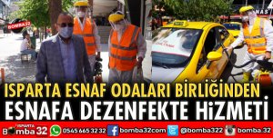 ESNAF ODALARI BİRLİĞİNDEN ESNAFA DEZENFEKTE HİZMETİ 