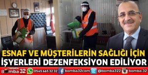 ESNAF ODALARI DEZENFEKSİYON EKİBİ SAHADA