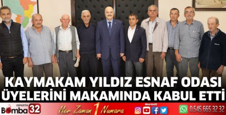 Esnaf odasını makamında kabul etti