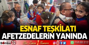 Esnaf teşkilatı afetzedelerin yanında