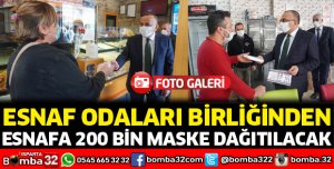 Esnafa 200 bin maske dağıtılacak