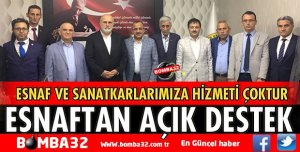 ESNAFTAN BİLGİÇ'E AÇIK DESTEK