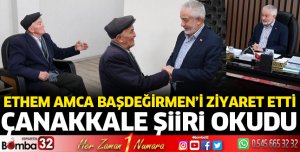 Ethem amca Başdeğirmen’i ziyaret etti, Çanakkale Şiiri okudu
