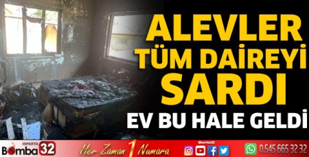 Ev cayır cayır yandı