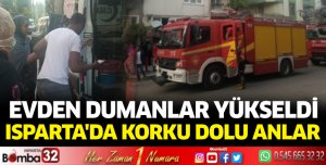 Evden dumanlar yükseldi