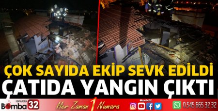 Evin çatı katında yangın çıktı