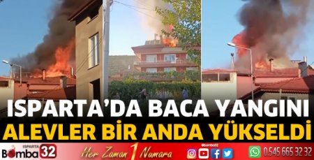 Evin çatısını alevler sardı 
