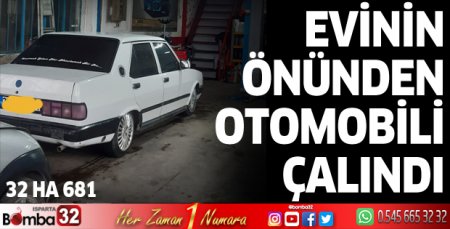 Evinin önünden otomobili çalındı