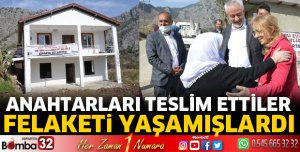 Evler ailelere teslim edildi