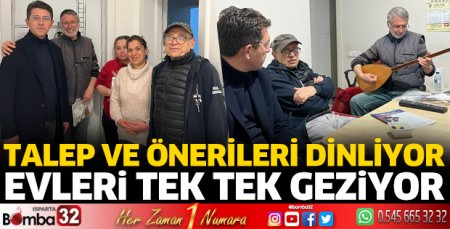 Evleri tek tek geziyor