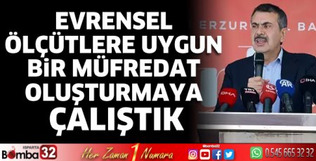 Evrensel ölçütlere uygun bir müfredat oluşturmaya çalıştık