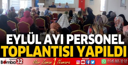 Eylül ayı personel toplantısı yapıldı
