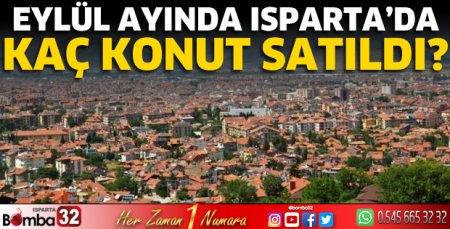Eylül ayında Isparta'da kaç konut satıldı?