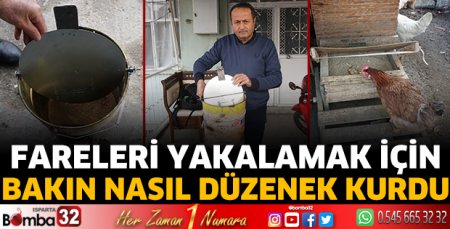 Fareleri yakalamak için bakın nasıl düzenek kurdu